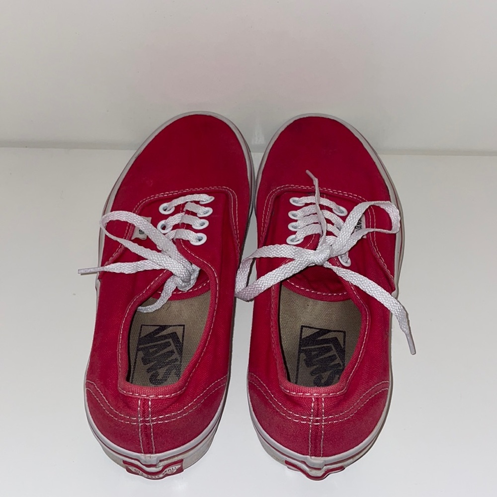 Red vans sneakers